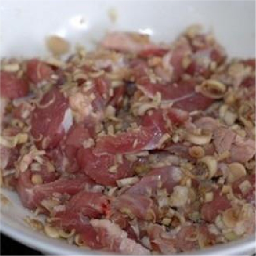Thịt dê xào sả ớt ướp sẵn gia vị