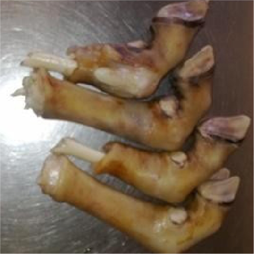 Chân dê đã sơ chế