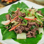Món thịt dê xào lá lốt